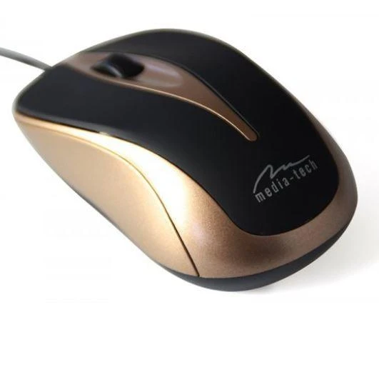 Itin ergonomiška optinė pelė Media-Tech PLANO MT1091MO, USB jungtis, 800DPI, ruda