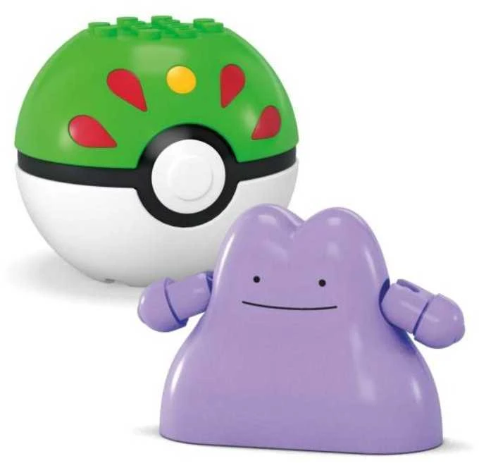 Megabloks,Pokémon Konstruktorius MEGA Pokemon Pokeball Ditto & Pikachu JCT43