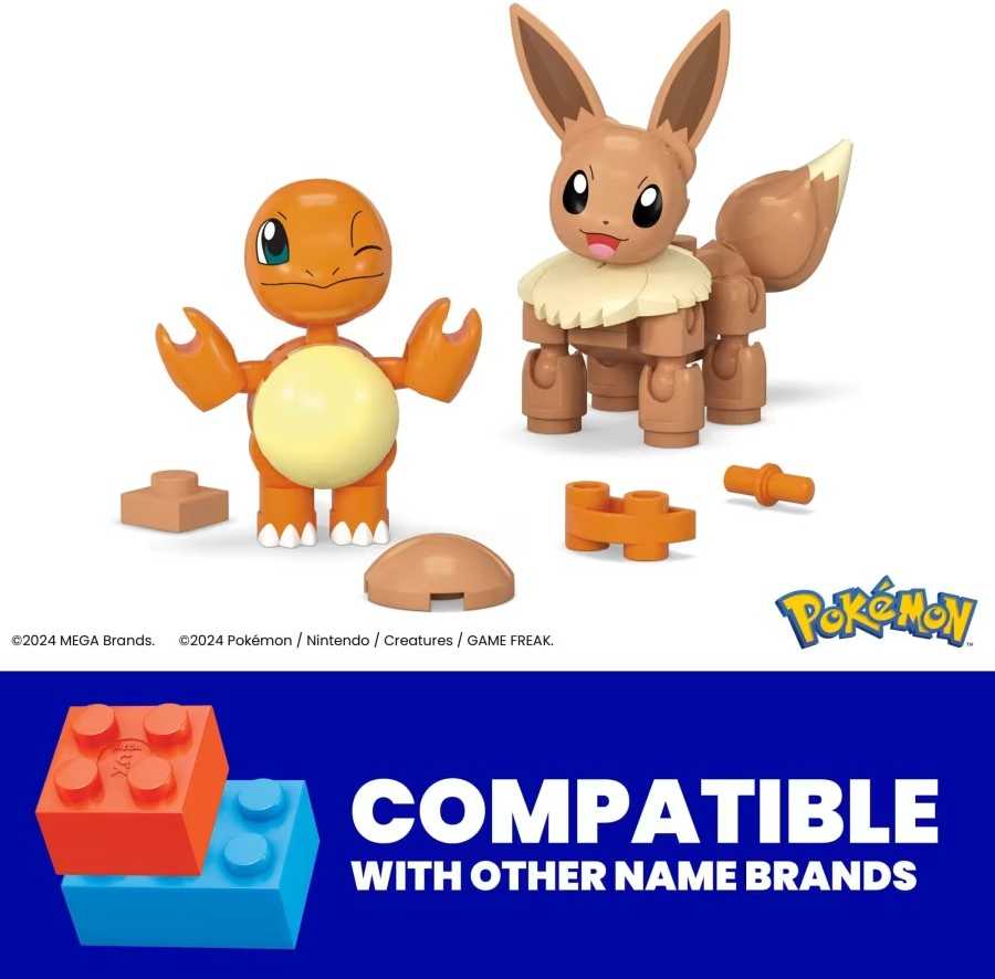 Mega Pokemon Charmander Evee Poke Balle rinkinys
