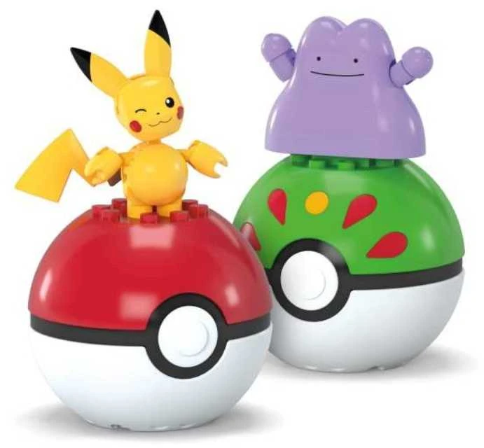 Megabloks,Pokémon Konstruktorius MEGA Pokemon Pokeball Ditto & Pikachu JCT43