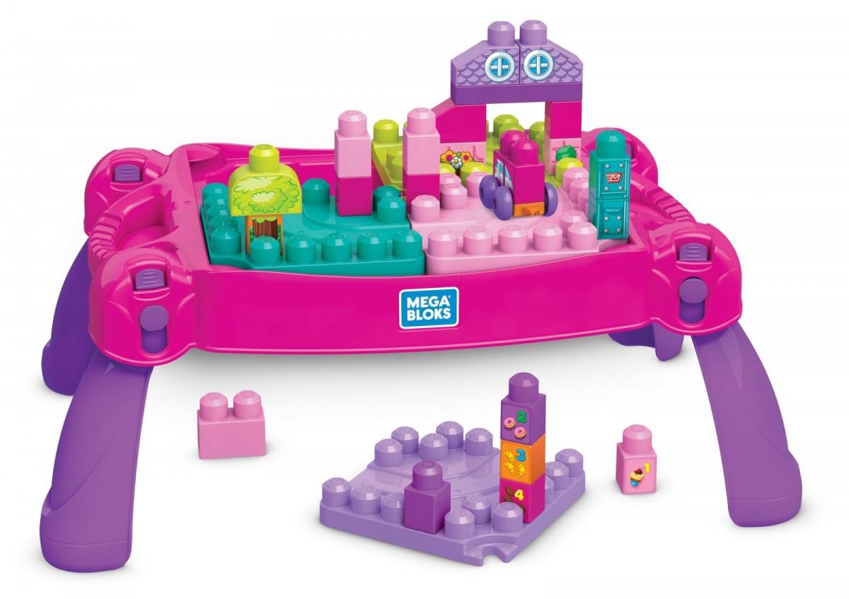 Mattel Konstruktorius Mega Bloks su stalu ir spalvotais kaladėlėmis