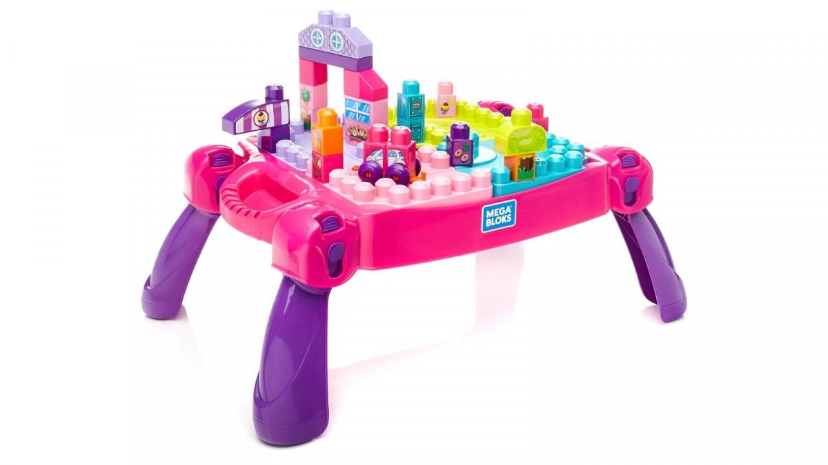 Mattel Konstruktorius Mega Bloks su stalu ir spalvotais kaladėlėmis
