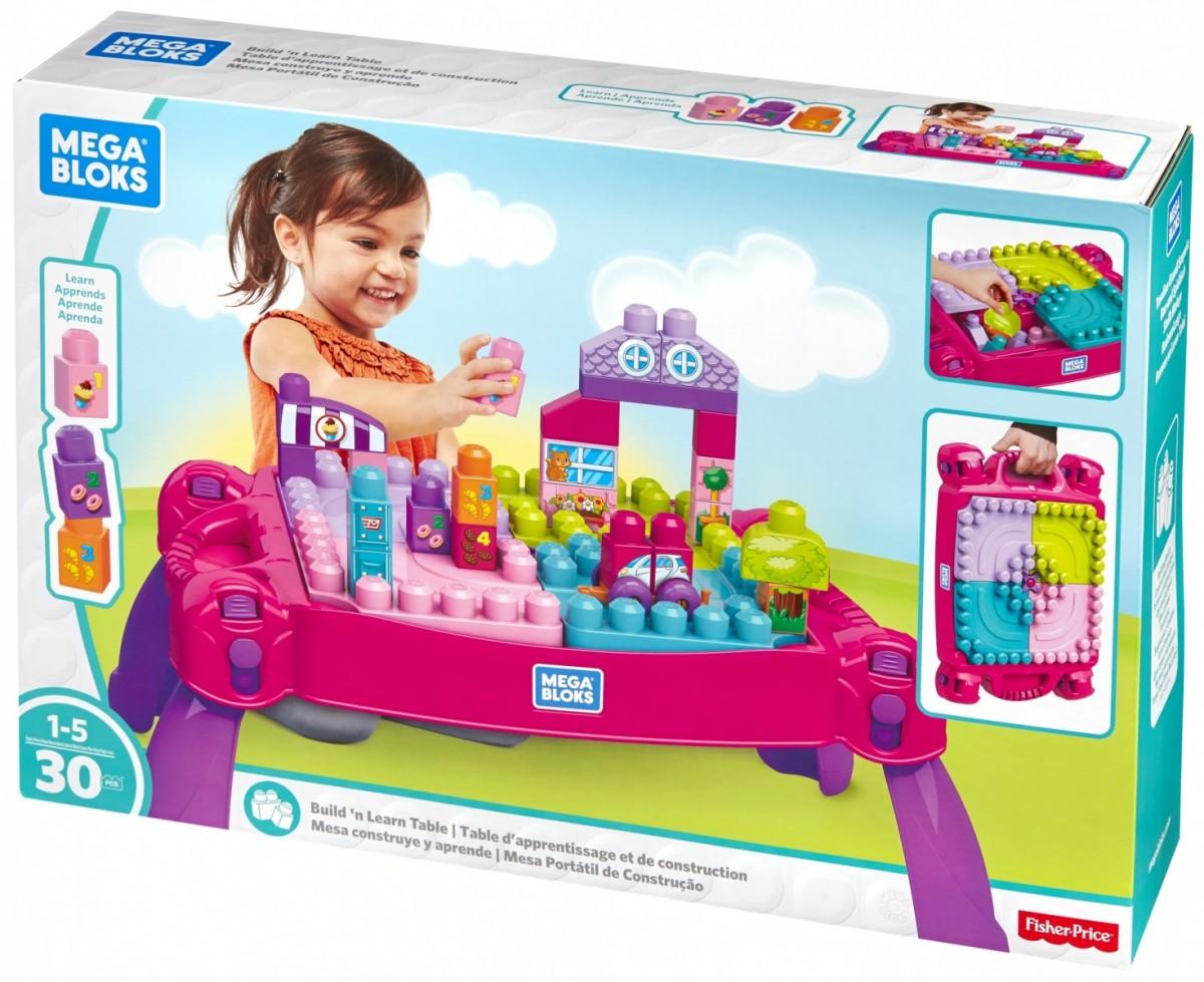 Mattel Konstruktorius Mega Bloks su stalu ir spalvotais kaladėlėmis