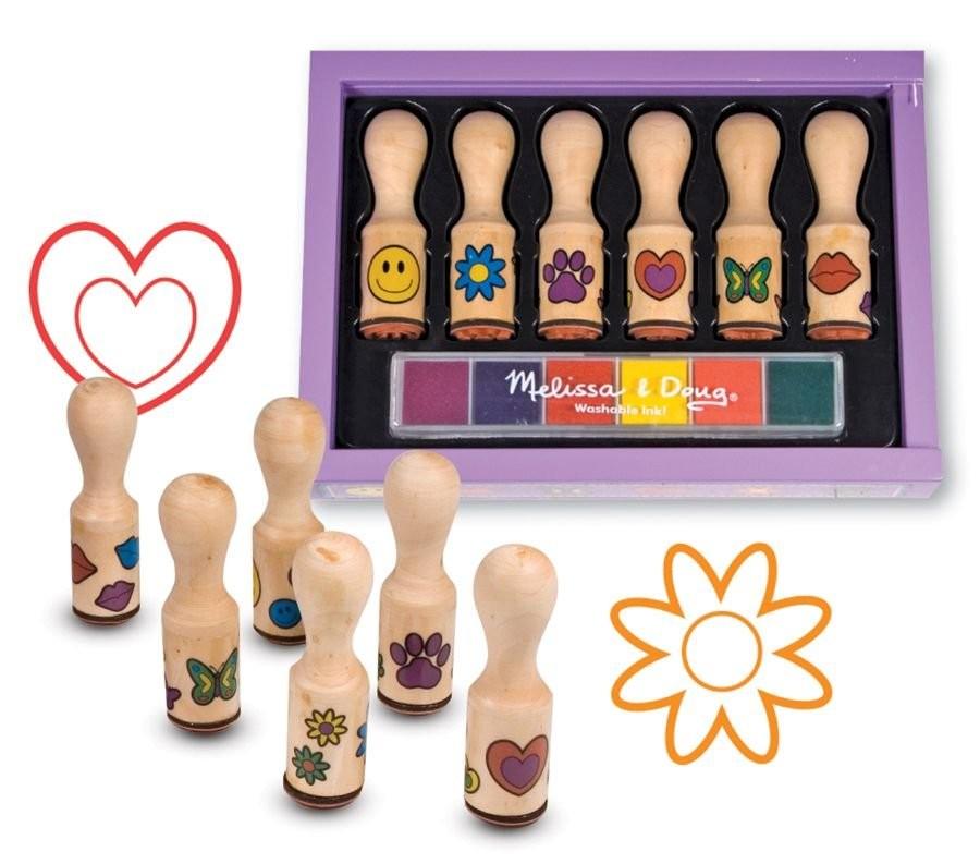 Medinių antspaudų su rankenėlėmis rinkinys Melissa & Doug
