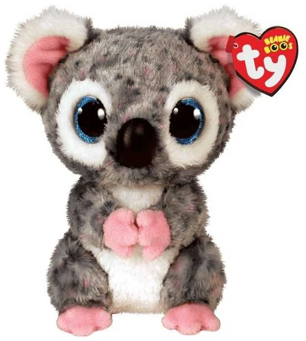 TY Beanie Boos Pliušinis žaislas - pilka koala, 15 cm aprašymas - Prekės nuotrauka