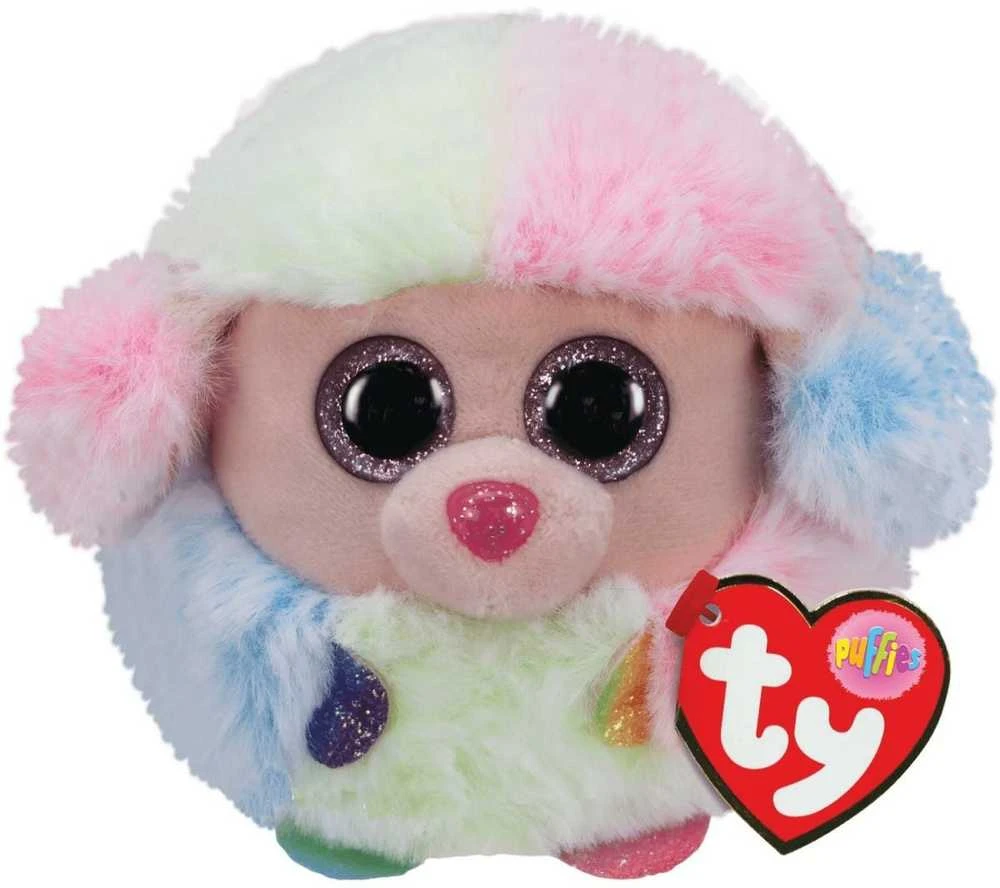 TY Beanie Balls Pliušinis žaislas - spalvotas pudelis, 10 cm aprašymas - Prekės nuotrauka