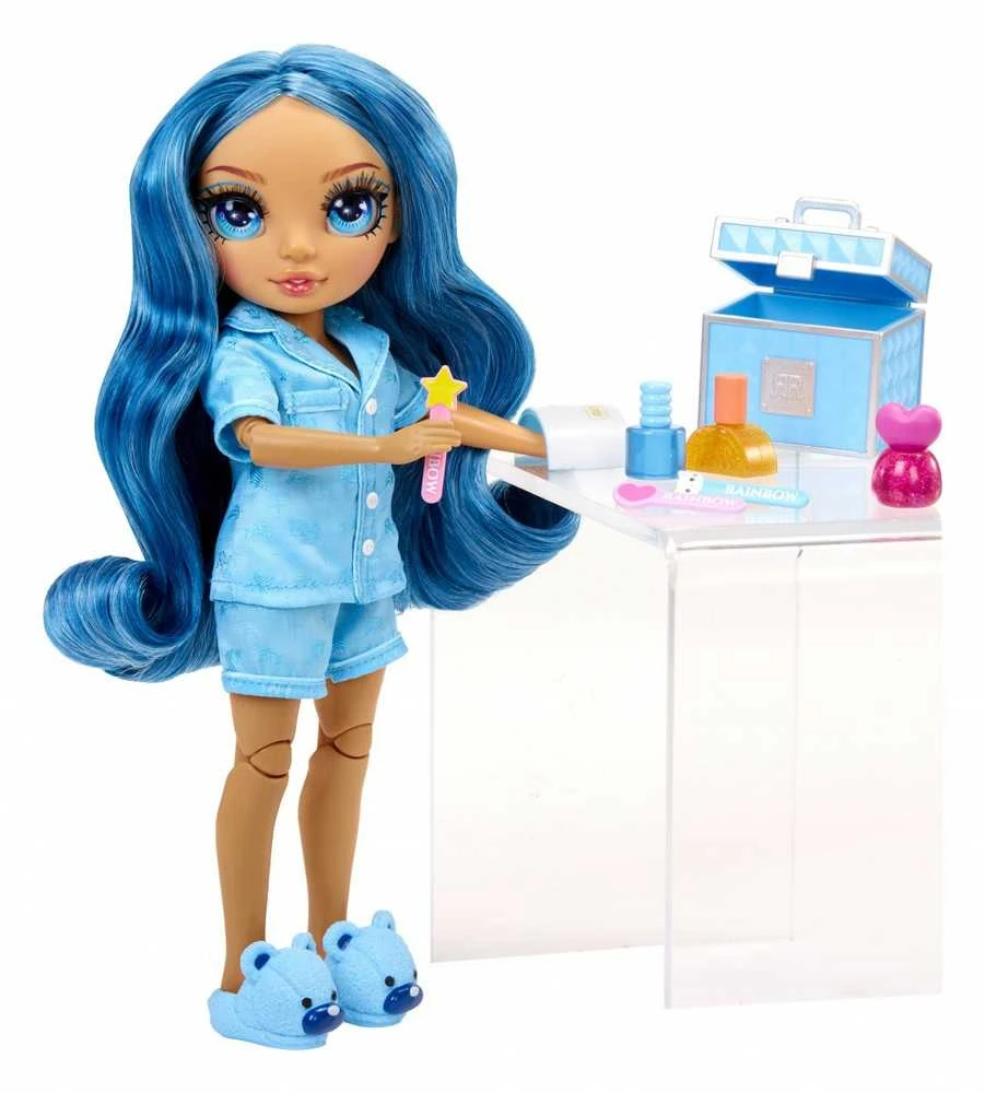MGA Mėlyna L.O.L. Surprise Junior High PJ Party mados lėlė Skyler mėlynas 530947-EUC