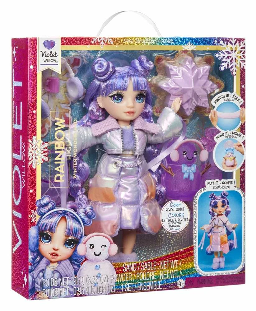 MGA 120865-EUC „Rainbow High Winter Wonderland“ lėlė – violetinė