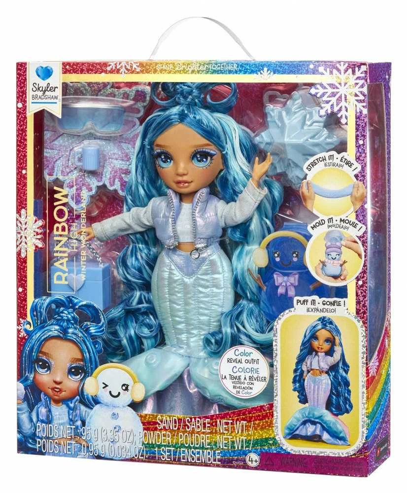 MGA Lėlė Rainbow High Winter Wonderland Skyler mėlyna 120834-EUC