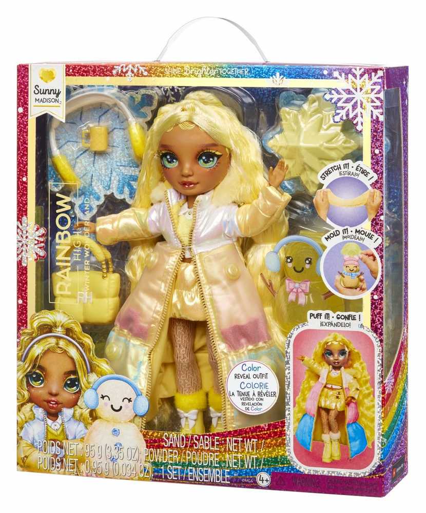 MGA Lėlė Rainbow High Winter Wonderland Sunny geltona 120858-EUC
