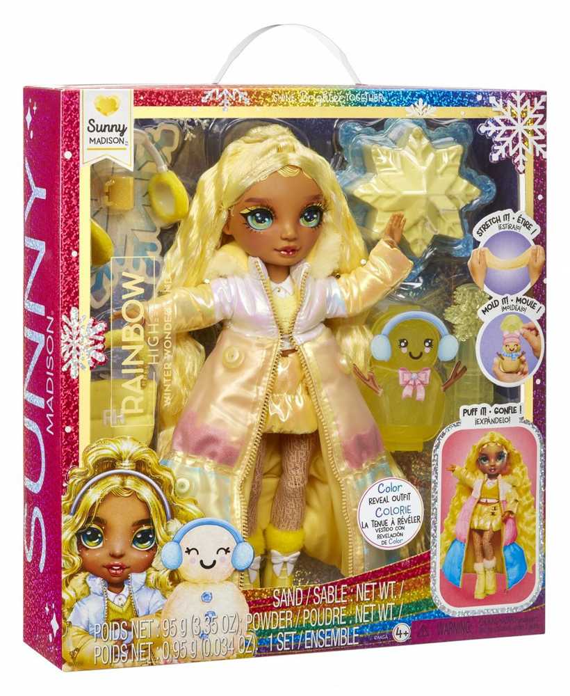 MGA Lėlė Rainbow High Winter Wonderland Sunny geltona 120858-EUC