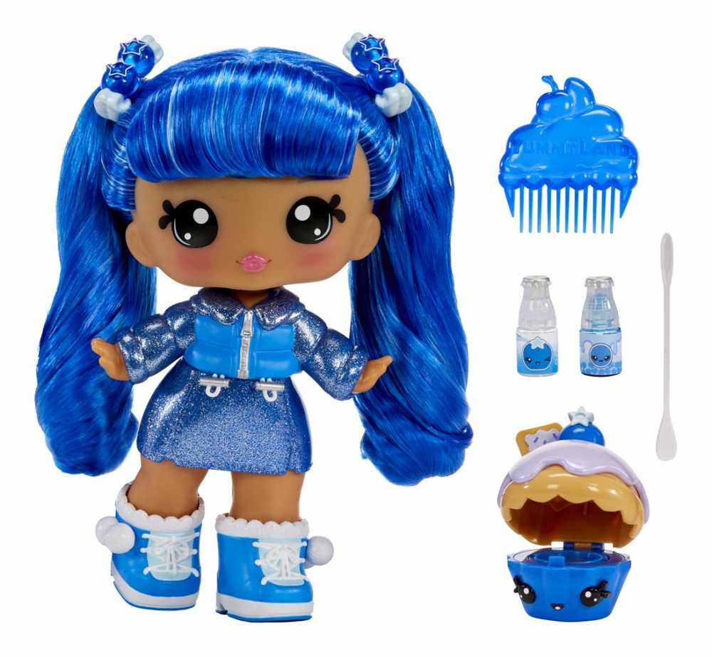 MGA Lėlė Yummiland Large Doll + Lūpų blizgis Pet- Rory Blueberry