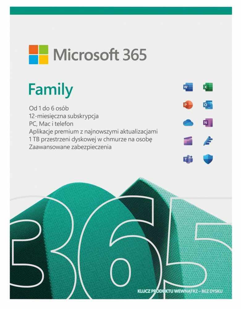 „Microsoft 365 Family + Copilot PL“ – vienerių metų licencija