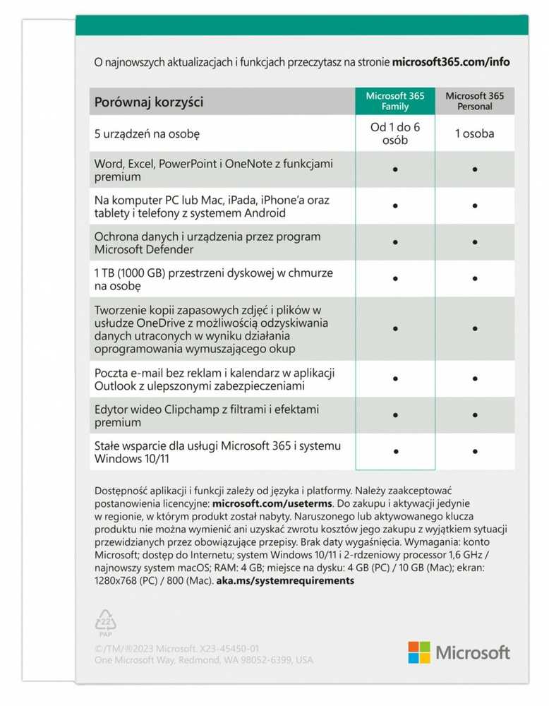 „Microsoft 365 Family + Copilot PL“ – vienerių metų licencija