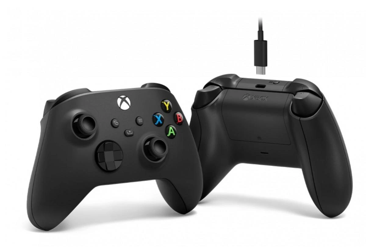 Microsoft XBOX Series belaidis valdiklis su USB-C kabeliu (Carbon Juodas)