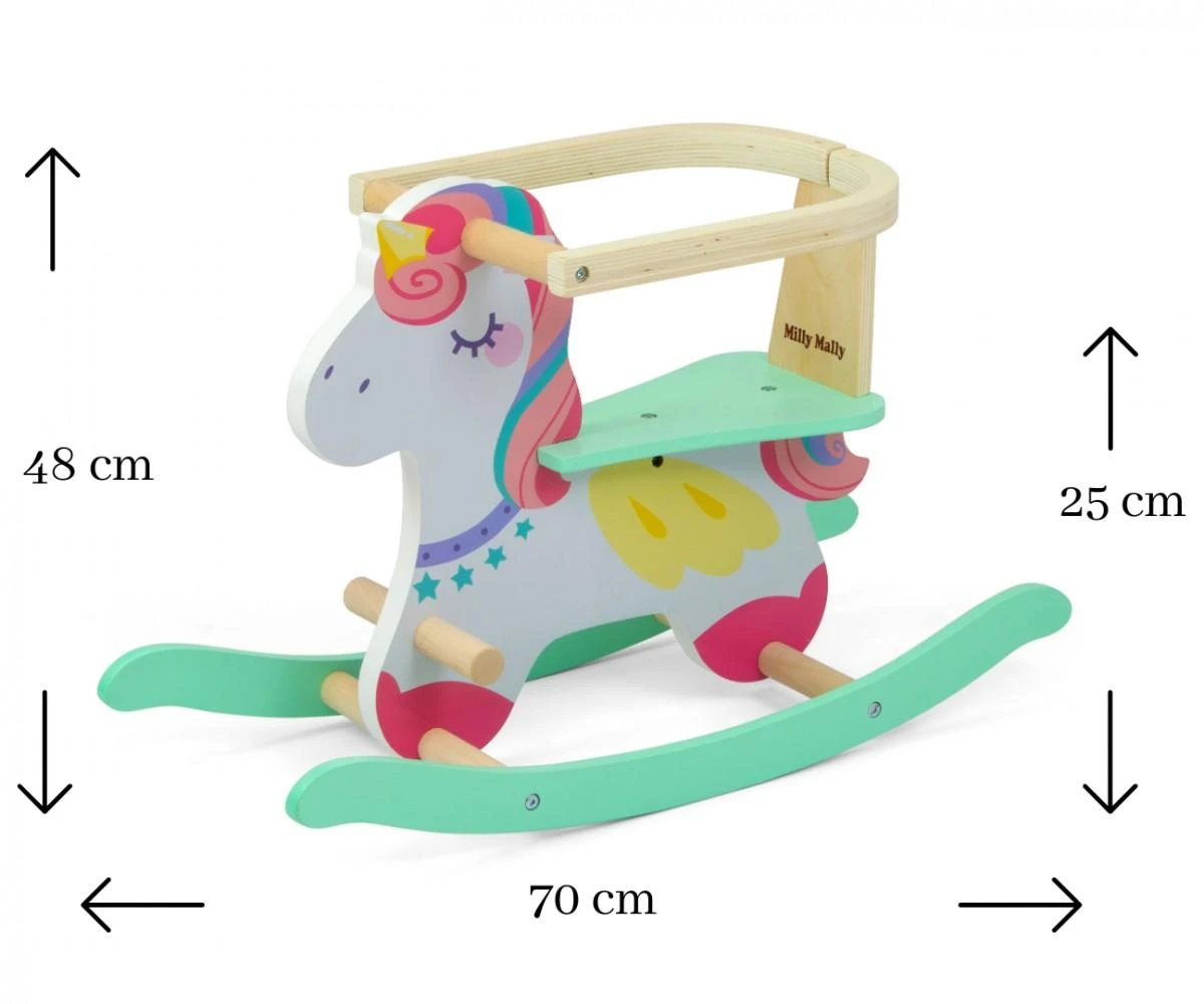 Medinis supamas žaislas Vienaragis Unicorn Milly Mally, 3330