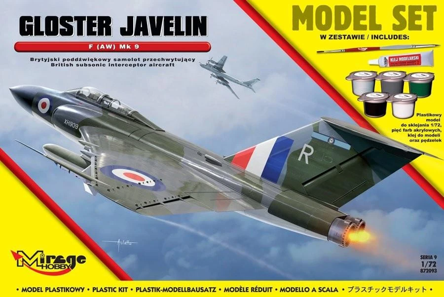 Mirage Surenkamas lėktuvo modelis „Gloster Javelin F Mk9“ / 872093