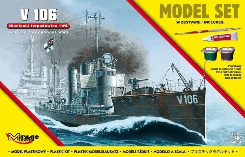 Mirage Modele Mirage 'V106' (Vokietijos WW1 torpedo laivas) (MI / 840064)