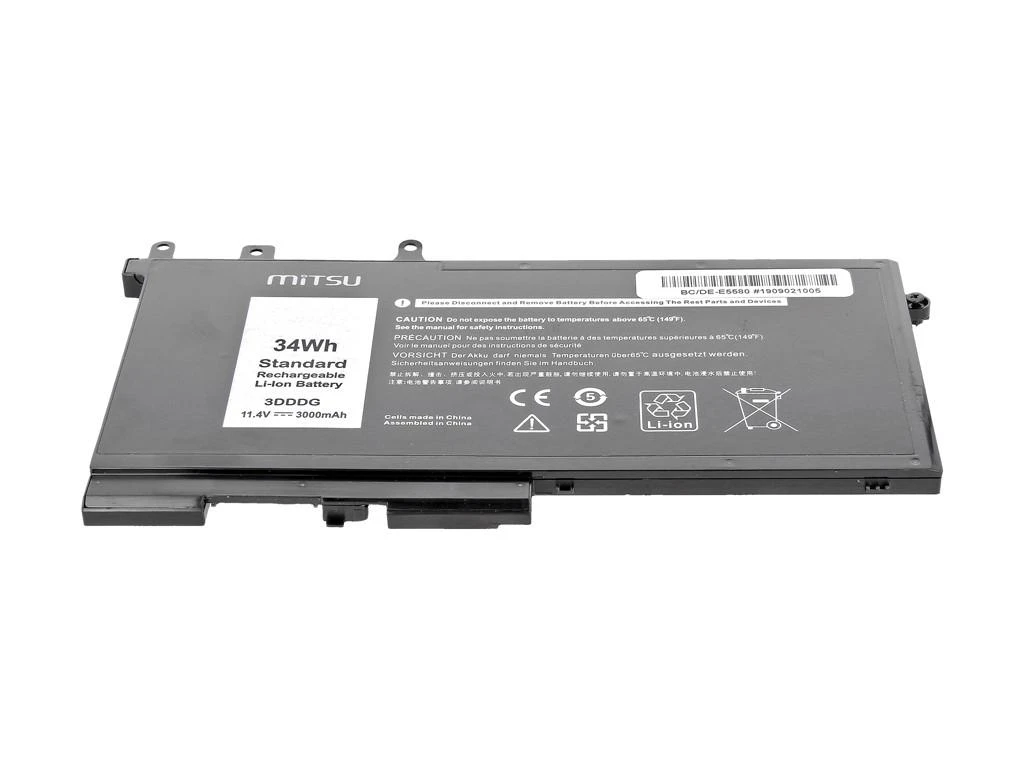 Nešiojamo kompiuterio akumuliatorius MITSU BATTERY BC/DE-E5580 (DELL 3000 MAH 34 WH)
