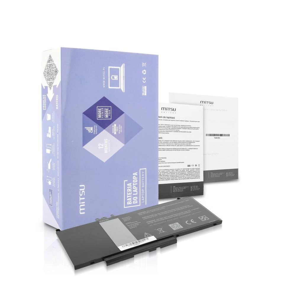 Nešiojamo kompiuterio akumuliatorius Mitsu Dell Latitude E5450 E5550 6900 mAh (51 Wh) 7,4–7,6 volto