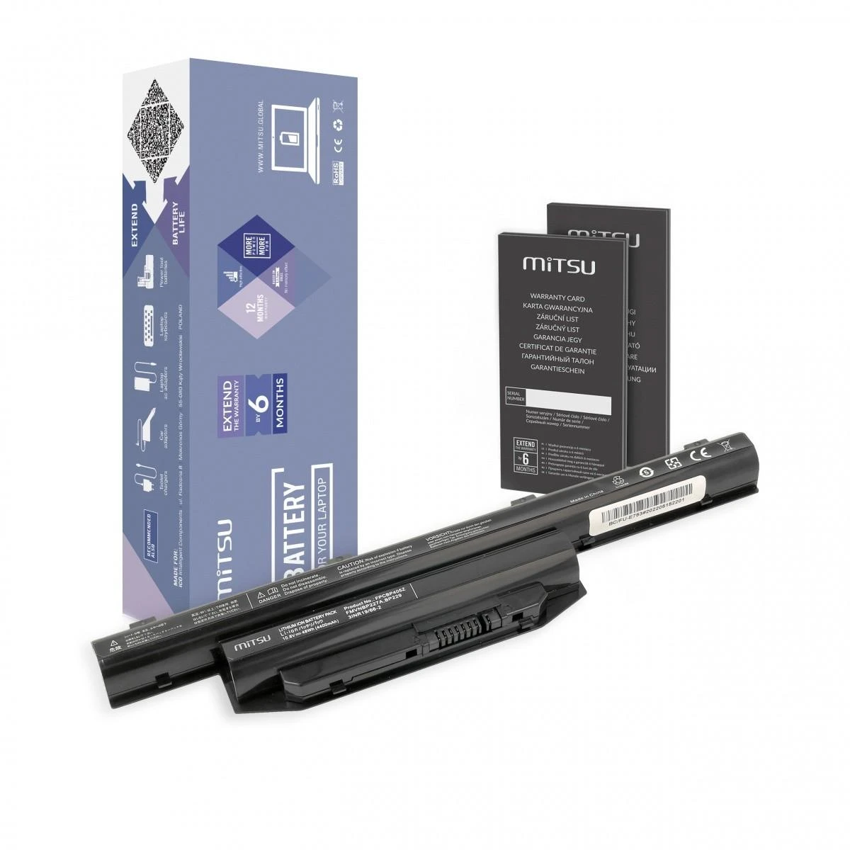 Mitsu Baterija do Fujitsu lifebook e753 4400mah (48 wh) 10,8–11,1 volto