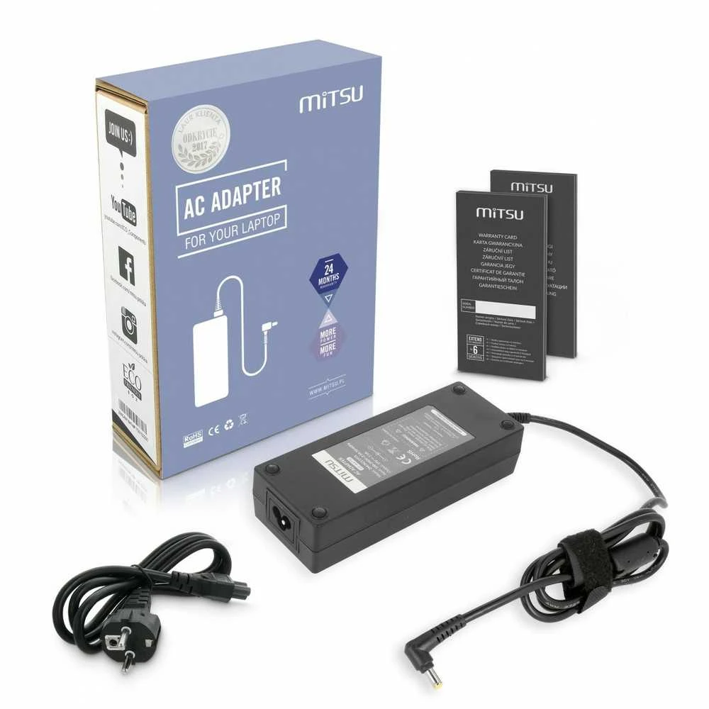 Nešiojamojo kompiuterio maitinimo adapteris Mitsu 135 W, 1.7 mm, 7.1 A, 19 V (ZM/ACE1971)