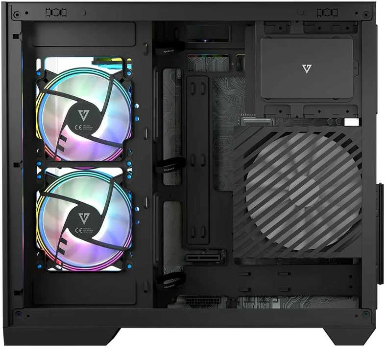 Modecom Volcano Panorama Apex ARGB 5F juoda