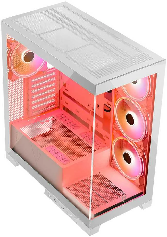 Kompiuterio Korpusas - Modecom Volcano SPACE APEX ARGB MIDI Tower Micro ATX/ATX/ITX Baltas