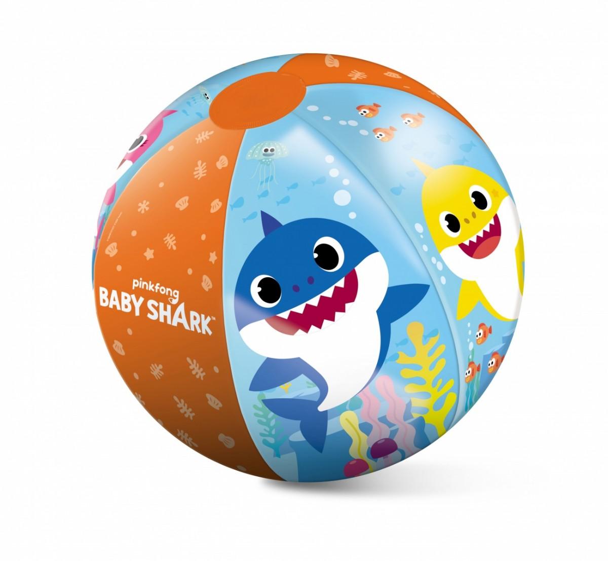Dydelis pripučiamas paplūdimio kamuolys su "Baby Shark" motyvu MONDO