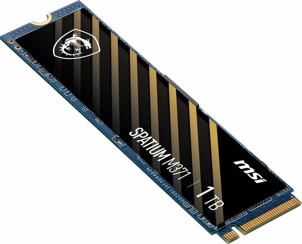 SSD diskai - MSI Space M371 1TB NVMe M.2 PCI Express 3.0