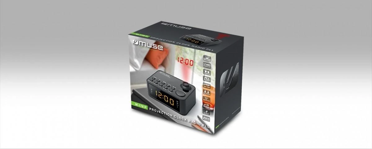 Muse | Clock radio | M-178P | Juodas