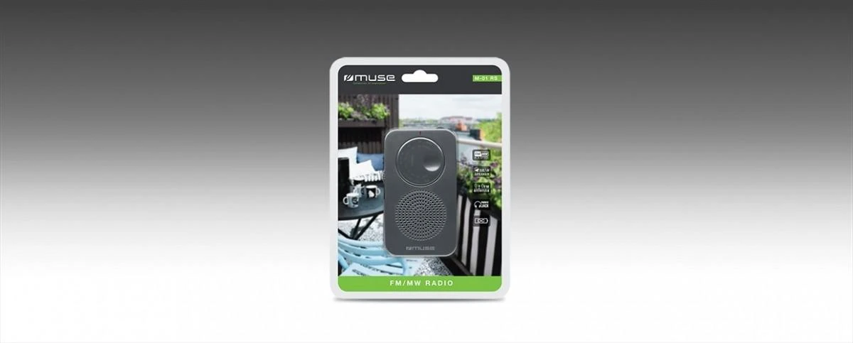 Muse | Pocket radio | M-01 RS | Juodas