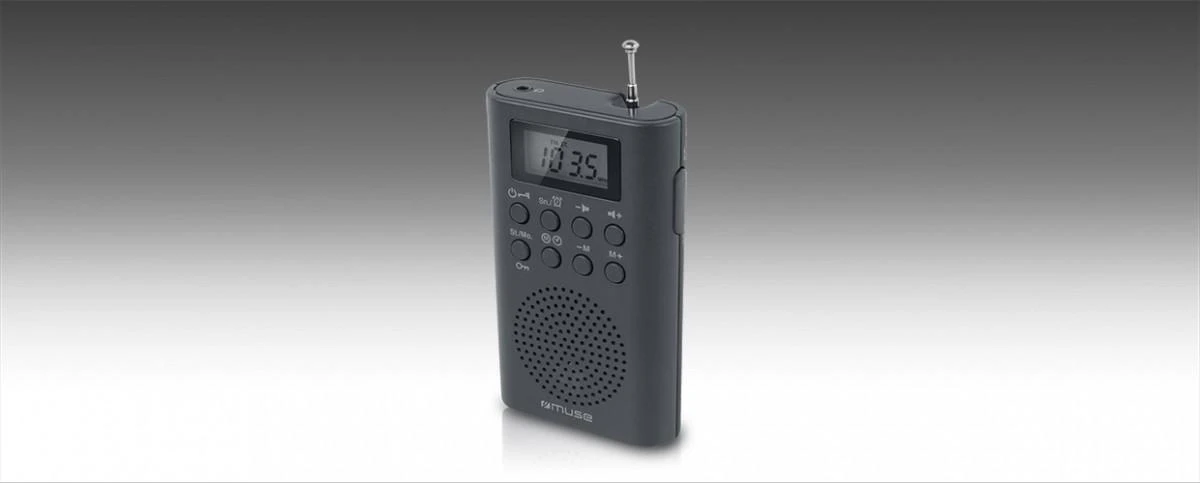 Muse M‑03 R kišeninis FM PLL radijas su žadintuvu