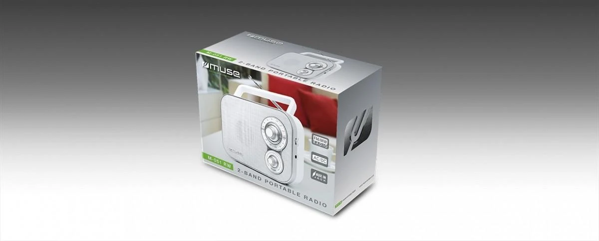 Muse M-051 RW Nešiojamasis radijas, Baltas