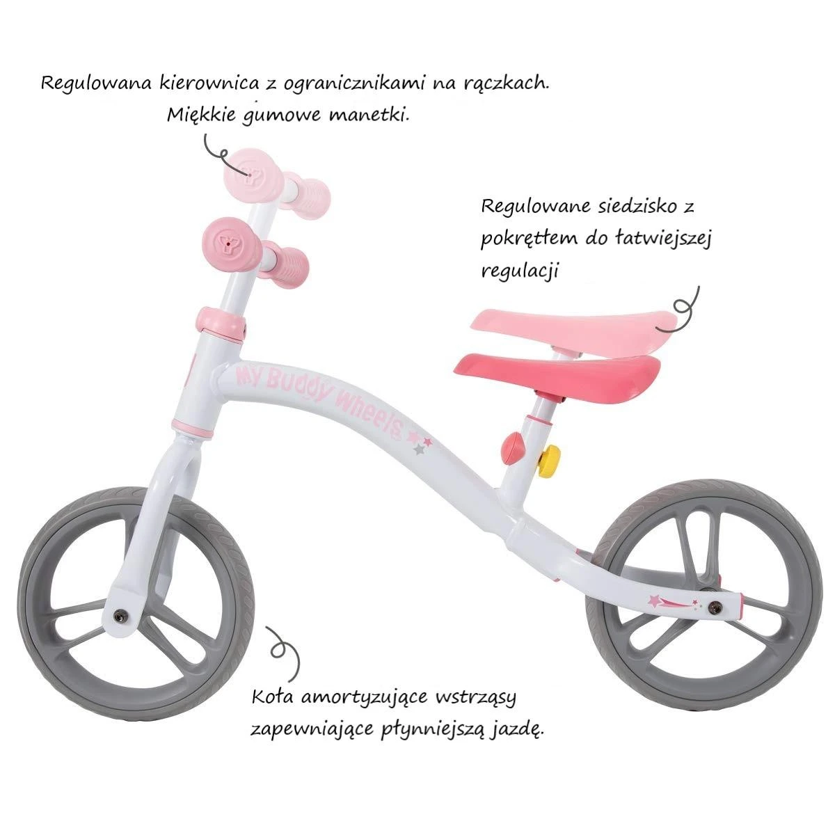 YVOLUTION My Buddy Wheels balansinis dviratis su reguliavimo funkcijomis