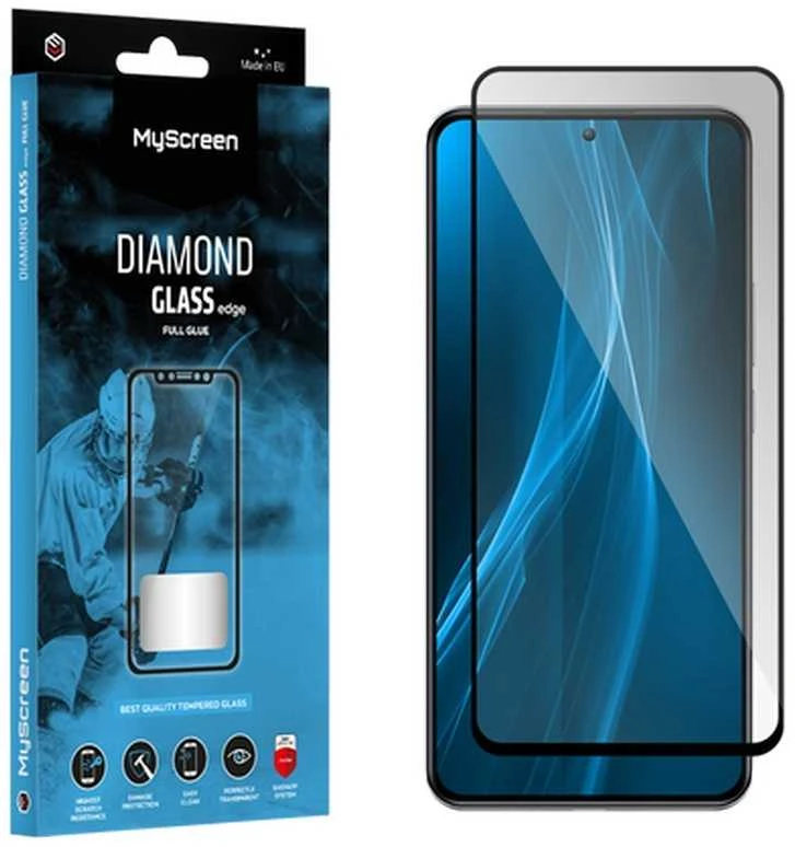 „MyScreen MS Diamond Glass Edge Lite FG“ Apple iPhone 16 6,1 colio juodos spalvos „Full Glue“