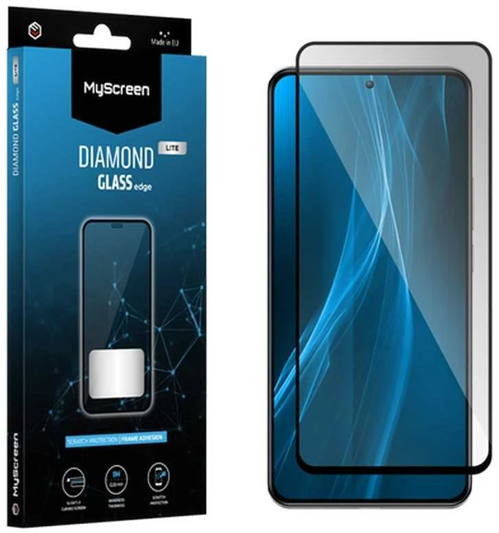 MyScreen DIAMOND GLASS LITE edge FULL GLUE juodas apsauginis stiklas Apple iPhone 13/13 Pro 6.1"