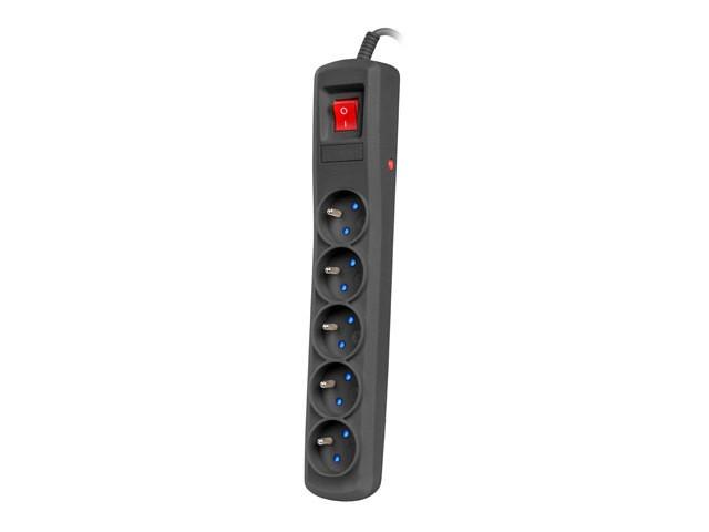 NATEC Surge protection Bercy 400 1.5m 5x French outlets juodas