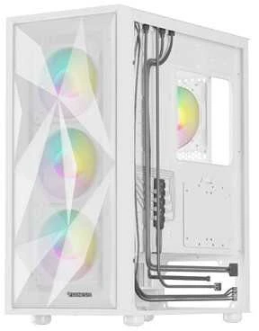 NATEC Genesis PC Case Diaxid 605 baltas ARGB