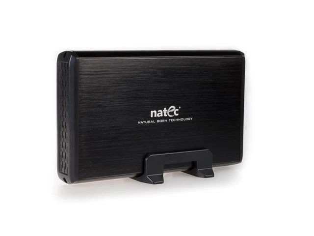 Kietasis diskas NATEC NKZ-0448 RHINO išorinis USB 3.0 korpusas skirtas 3,5 colio SATA HDD juodas aliuminis