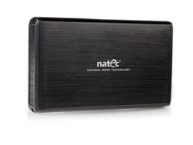 Kietasis diskas NATEC NKZ-0448 RHINO išorinis USB 3.0 korpusas skirtas 3,5 colio SATA HDD juodas aliuminis