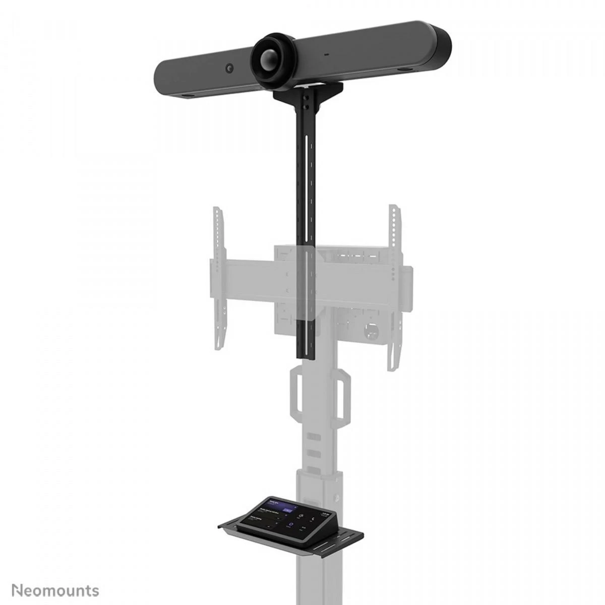 Laikiklis „NEOMOUNTS BY NEWSTAR SELECT“ VIDEO RINKINYS, KAMEROS IR AV LENTYNA (ĮSKAITANT „LOGITECH RALLY BAR“ (MINI) ADAPTERĮ, SKIRTĄ FL50S-825BL1)