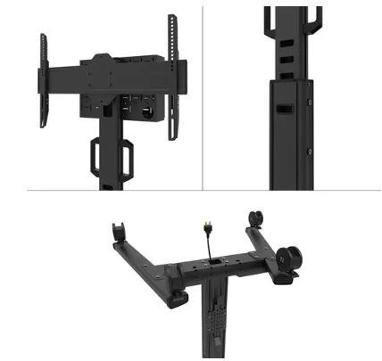 Laikiklis NEOMOUNTS BY NEWSTAR SELECT MOBILE DISPLAY FLOOR STAND (32-75") 10 CM. WHEELS Juodas