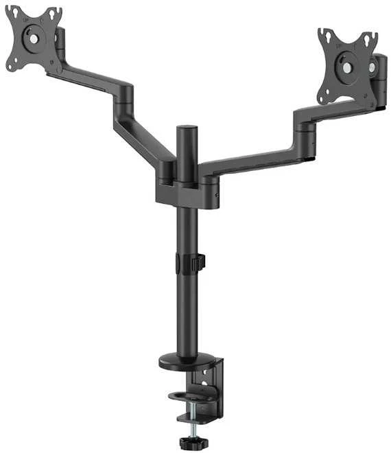 Laikiklis NEOMOUNTS SCREEN STALO MONTUVAS DVIEM EKRANAMS, Juodas (CLAMP+GROMMET)