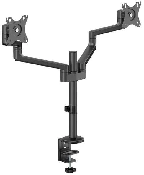 Laikiklis NEOMOUNTS SCREEN STALO MONTUVAS DVIEM EKRANAMS, Juodas (CLAMP+GROMMET)
