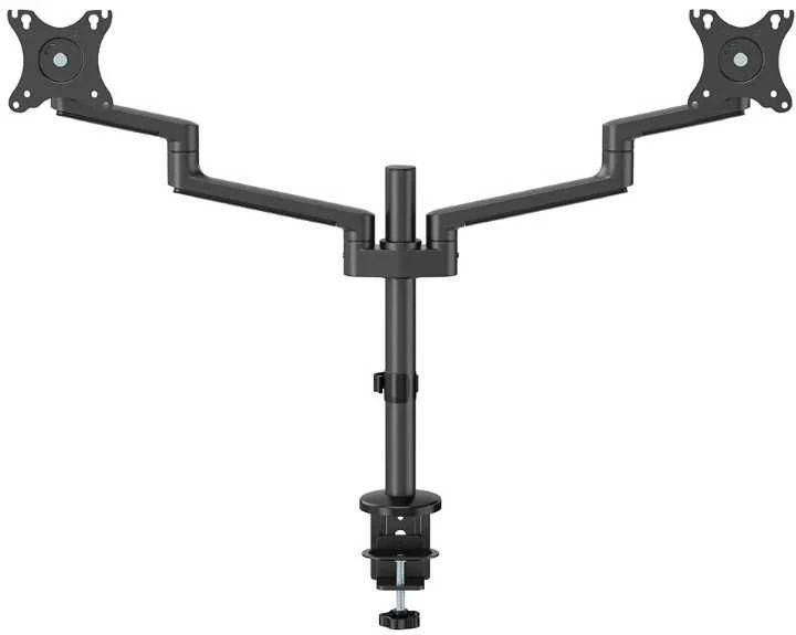 Laikiklis NEOMOUNTS SCREEN STALO MONTUVAS DVIEM EKRANAMS, Juodas (CLAMP+GROMMET)