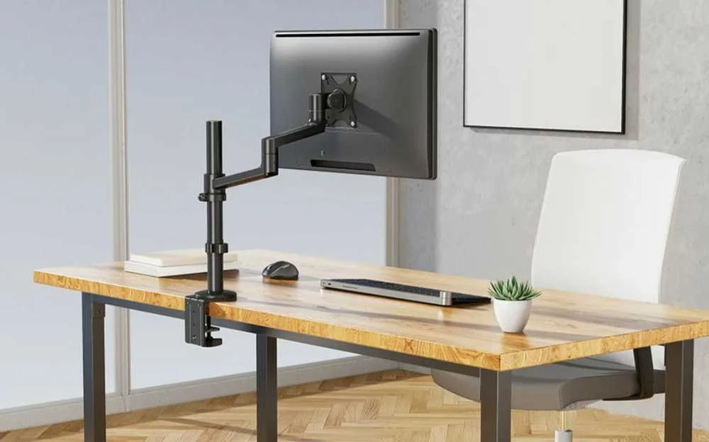 Laikiklis NEOMOUNTS SCREEN DESK MOUNT, Juodas (CLAMP+GROMMET)