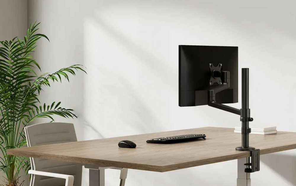 Laikiklis NEOMOUNTS SCREEN DESK MOUNT, Juodas (CLAMP+GROMMET)
