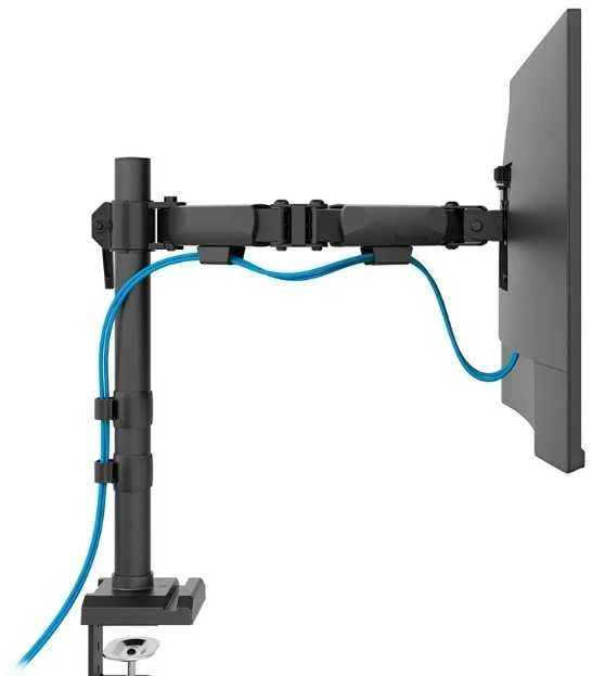 NEOMOUNTS NERO VIENO PLOKŠČIO EKRANO STALO MONTAVIMAS (TELEFONO LAIKIKLIS + QUICK-FIX spaustukas / GROMMET)