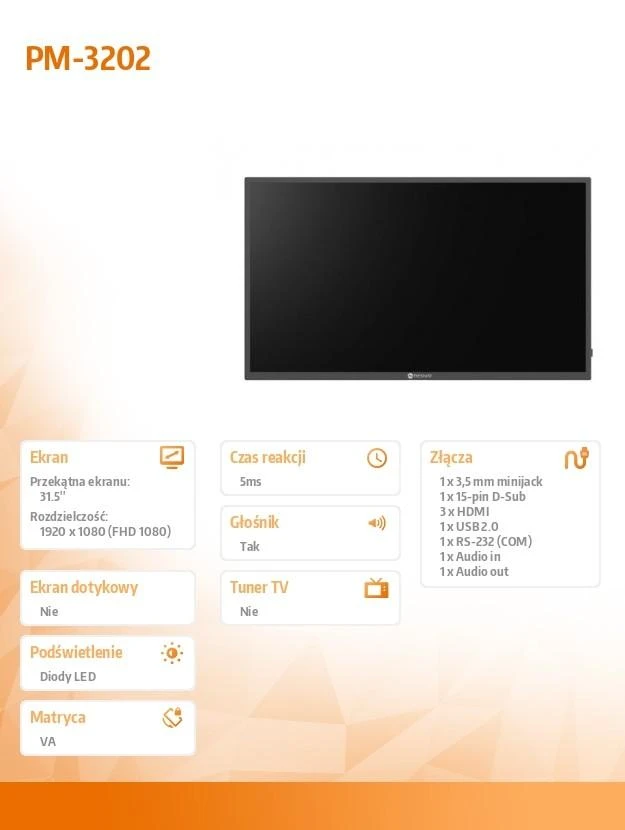 Skaitmeninis Reklamos Ekranas - AG Neovo PM-3202
